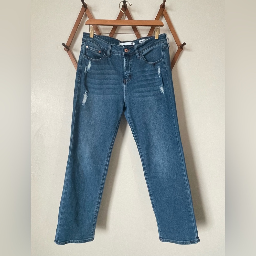 !IT JEANS | Medium Dark Wash Amanda High Rise Slim Ankle Jeans | Size 10